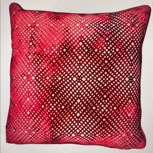 425 South Los Angeles Pillow Accent Throw Burgundy Red Geo Textured Velvet Luxe